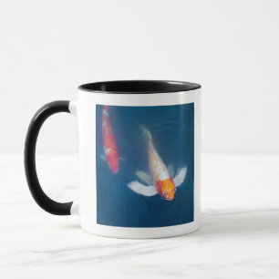 Two Japanese koi fish in pond Mug