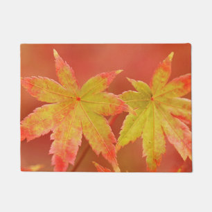 Two Japanese Maple Leaves Doormat