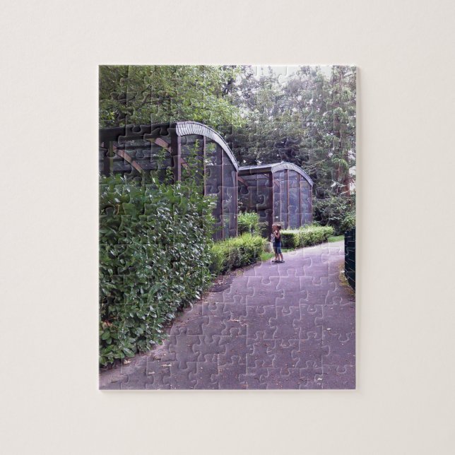 two kids in park jigsaw puzzle (Vertical)