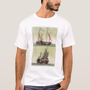 Two kinds of Chinese Junk, illustration from 'Le C T-Shirt