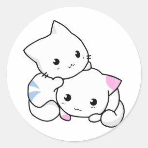 Two Kittens Classic Round Sticker