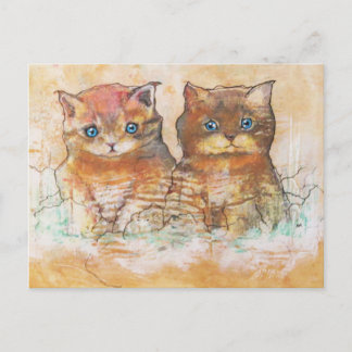 Two Kittens Postcard