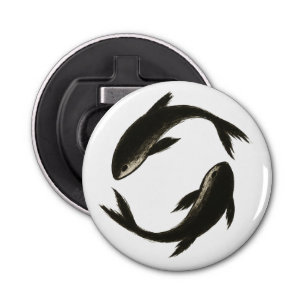 Two Koi – Ink Brush Fish on Bottle Opener