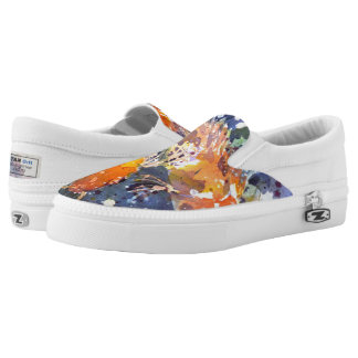 Two Koi watercolor print Slip on Shoes