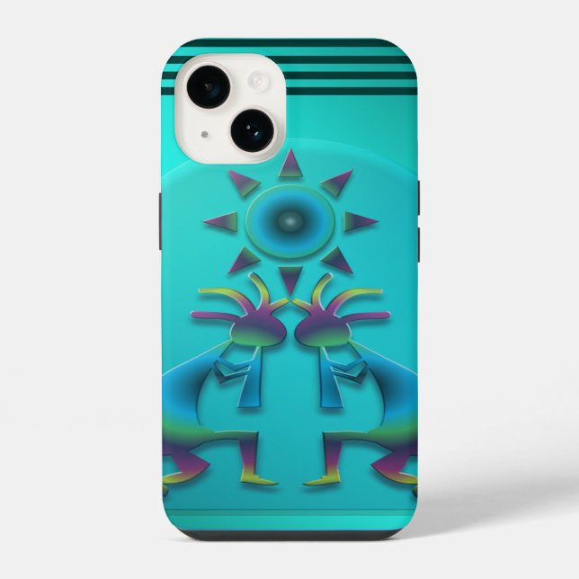 Two Kokopelli #41 iPhone Case (Back)