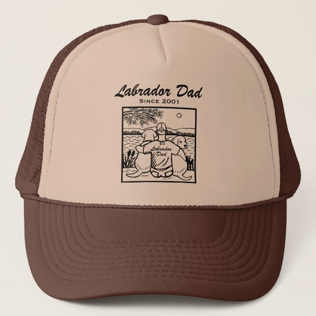 Two Labradors and Dad Trucker Hat (Front)
