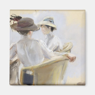 Two Ladies by the Water Magnet