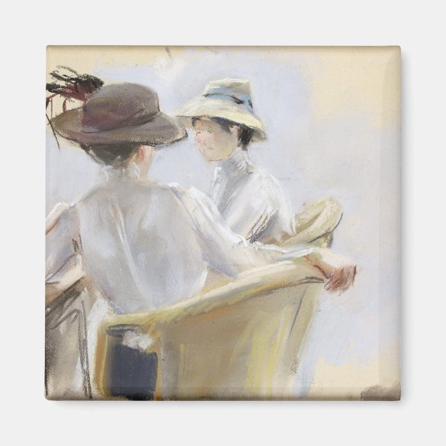 Two Ladies by the Water Magnet (Front)