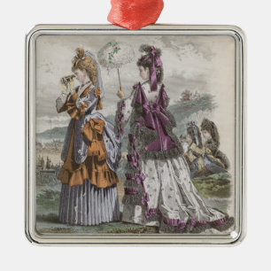 Two Ladies Metal Ornament