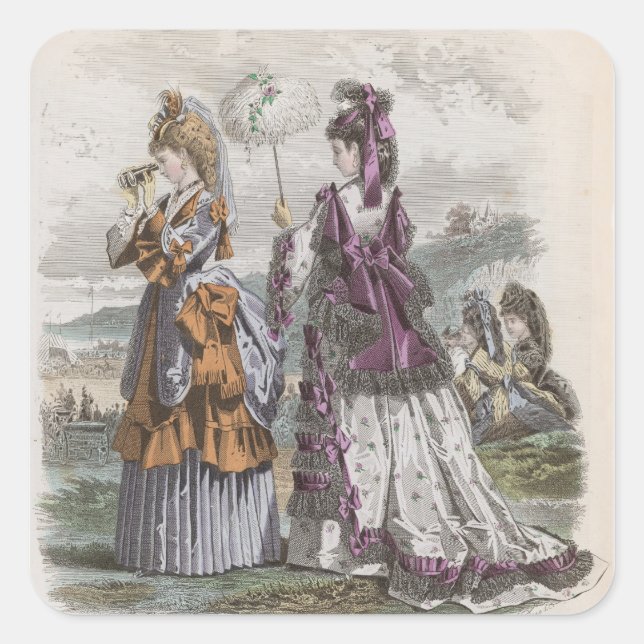 Two Ladies Square Sticker (Front)