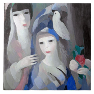 Two Lady and Dove, Marie Laurencin Ceramic Tile