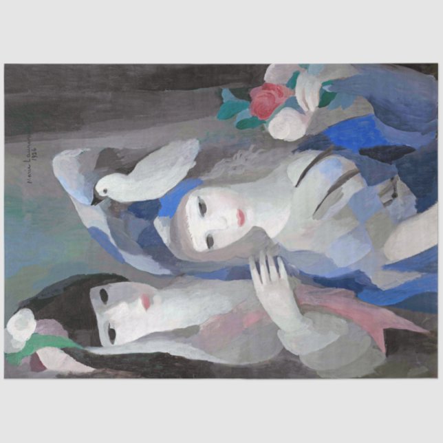 Two Lady and Dove, Marie Laurencin Tissue Paper (Front)