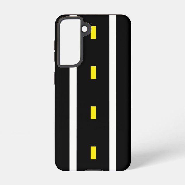 Two Lane Road Phone Case (Black & White) (Back)