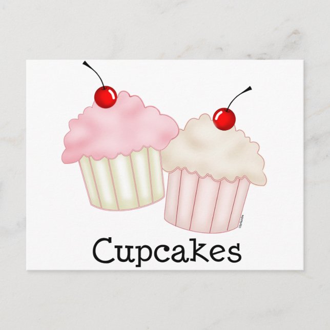 Two Large Cupcakes Postcard (Front)