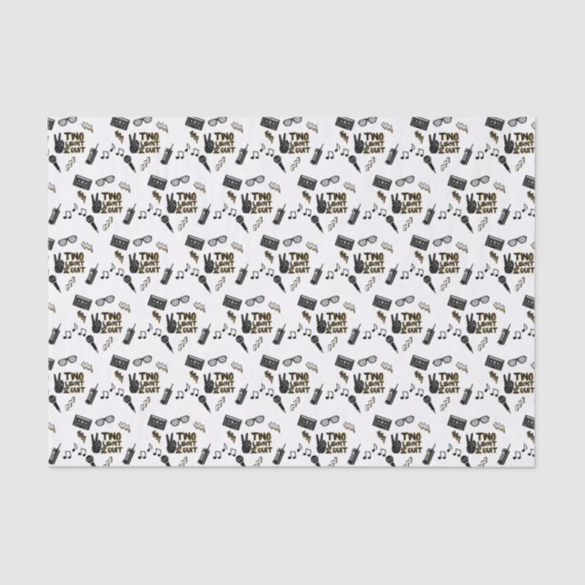 Two Legit Retro 90's Hip Hop 2nd Birthday Tissue Paper (Front)