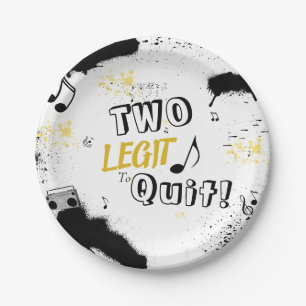 TWO LEGIT TO QUIT 2nd Birthday Paper Plate