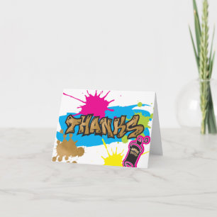 Two Legit to Quit Graffiti Style Thank You Cards