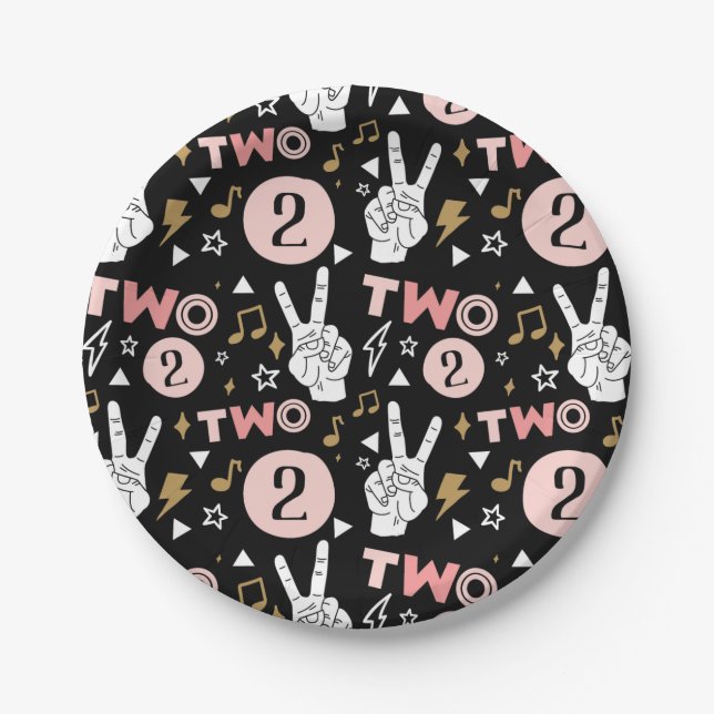 Two Legit to Quit Second Birthday Paper Plate (Front)