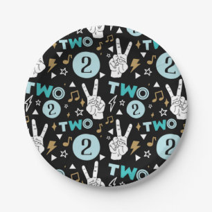 Two Legit to Quit Second Birthday Paper Plate