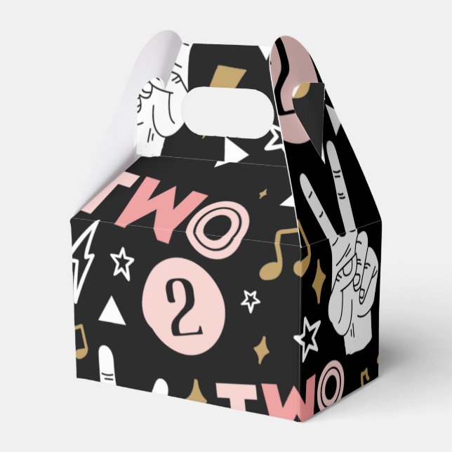 Two Legit to Quit Second Birthday Paper Plates Favour Box (Front Side)