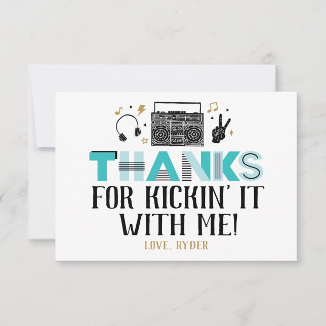 Two Legit to Quit Second Birthday Thank You Card (Front)