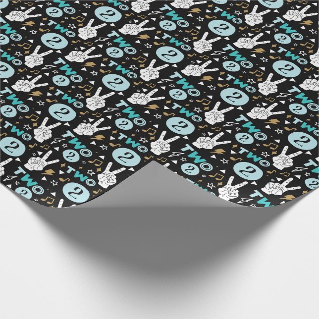 Two Legit to Quit Second Birthday Wrapping Paper (Corner)