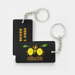 Two lemons key ring