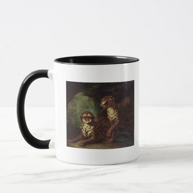 Two Leopards, c. 1820 Mug (Left)