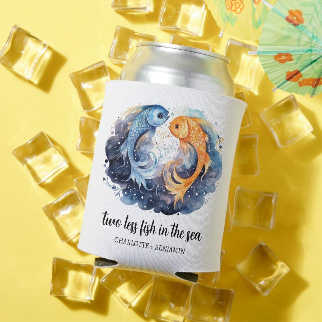 Two Less Fish In The Sea Beach Wedding  Can Cooler (In Situ Summer)