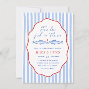 Two Less Fish In The Sea Bridal Shower Invitation