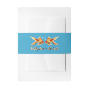 Two Less Fish In The Sea Underwater Wedding Invitation Belly Band