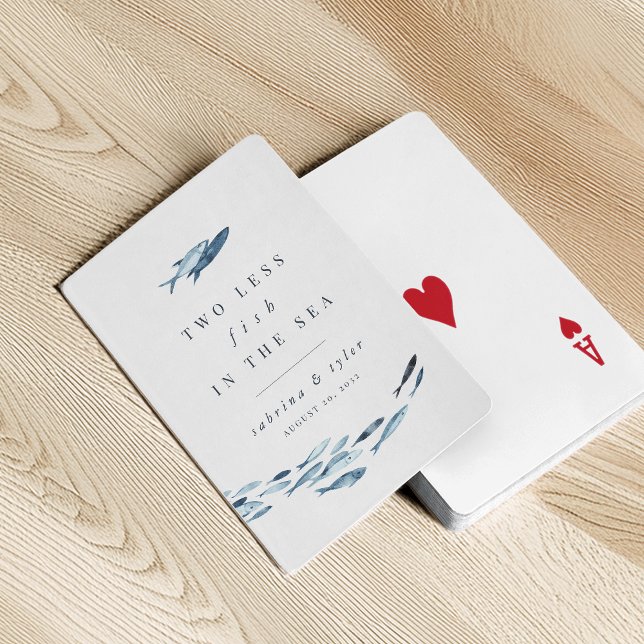 Two Less Fish in The Sea Wedding Favour Playing Cards (Creator Uploaded)