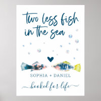 Two Less Fish In The Sea Wedding Welcome 27x40