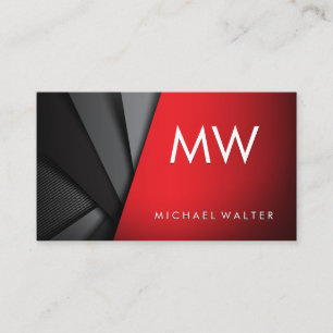 Two Letter Monogram   Abstract Background Business Card