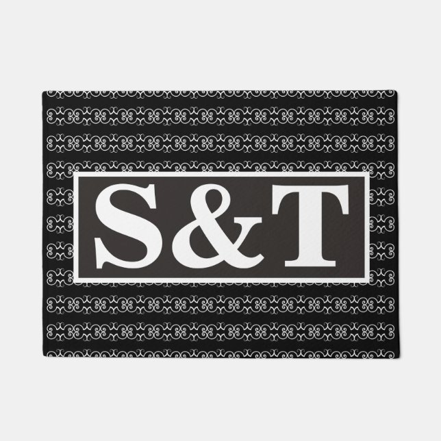Two Letter Monogram Doormat (Front)