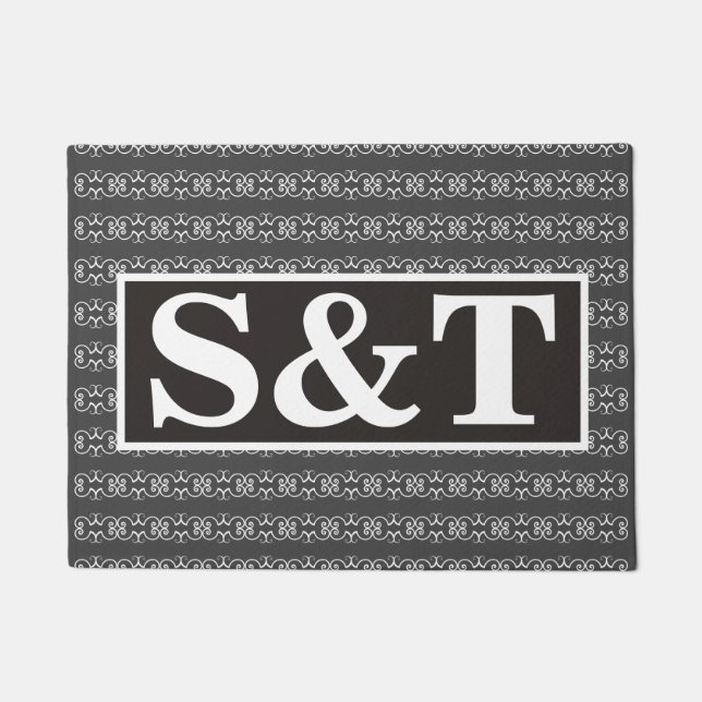 Two Letter Monogram Doormat (Front)
