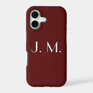 Two Letter Red White Monogram Minimal Typography