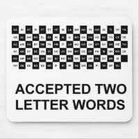 Two letter words mouse pad US version