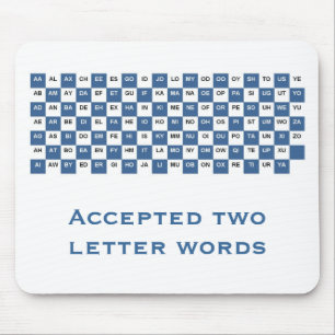 Two letter words mousepad (Int. version)