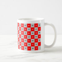 Two Letter Words mug Red and Grey Intrl. version