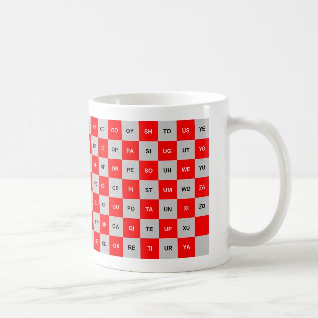Two Letter Words  mug Red and Grey Intrl. version (Right)