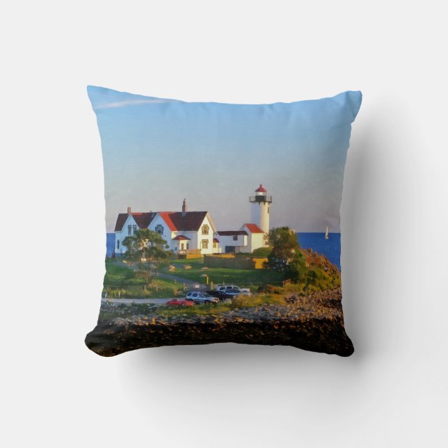 Two Lighthouse Beauties Cushion (Front)