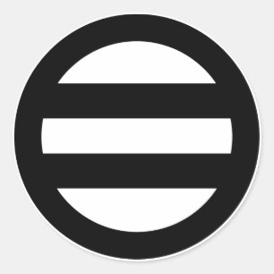 Two lines, encircled classic round sticker