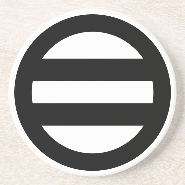 Two lines, encircled coaster (Front)