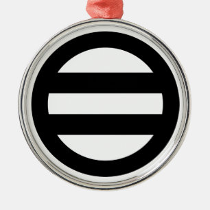 Two lines, encircled metal tree decoration