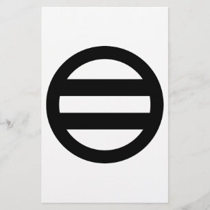 Two lines, encircled stationery