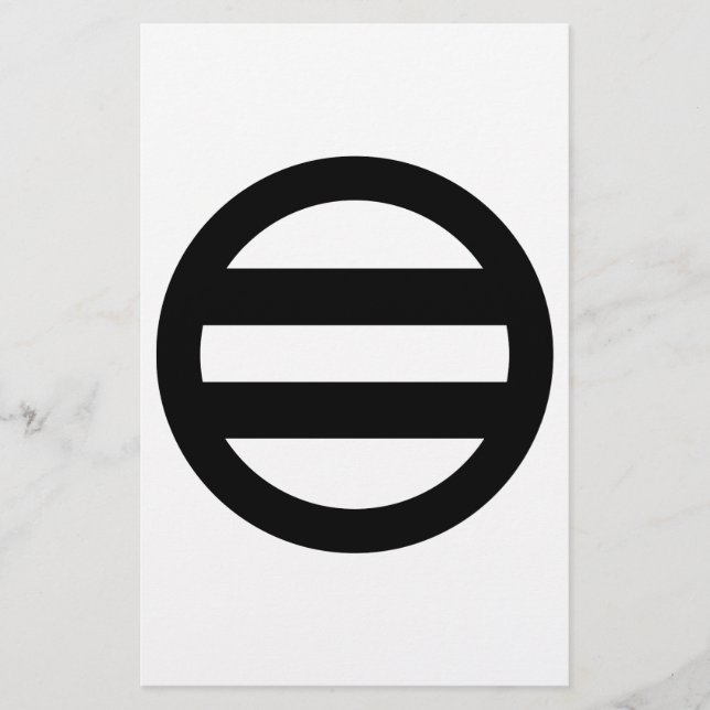 Two lines, encircled stationery (Front)