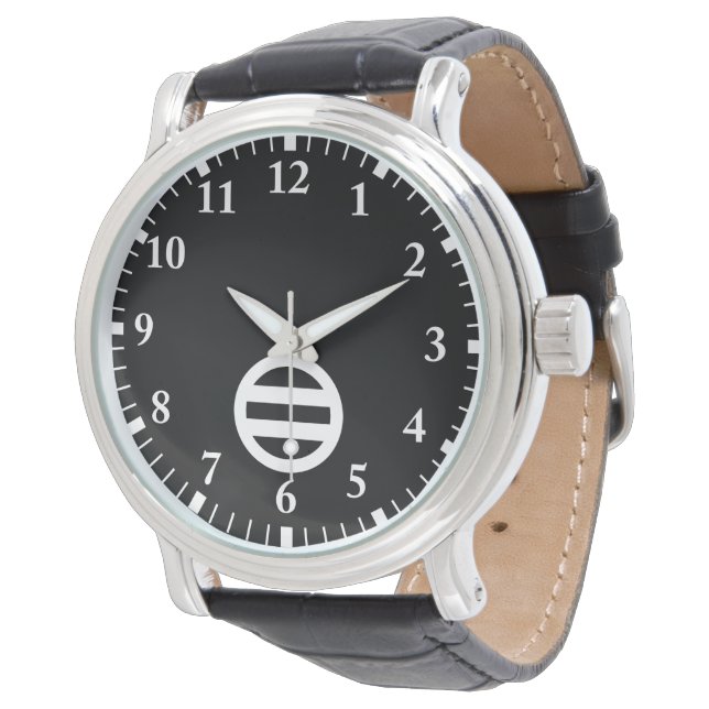Two lines, encircled watch (Angled)