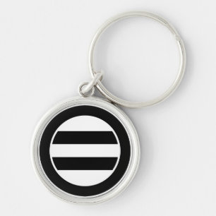 Two lines in circle key ring