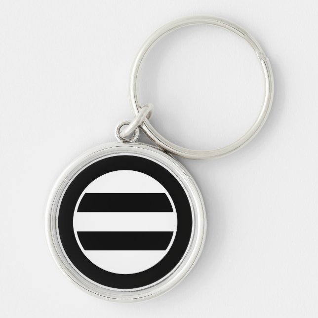 Two lines in circle key ring (Front)